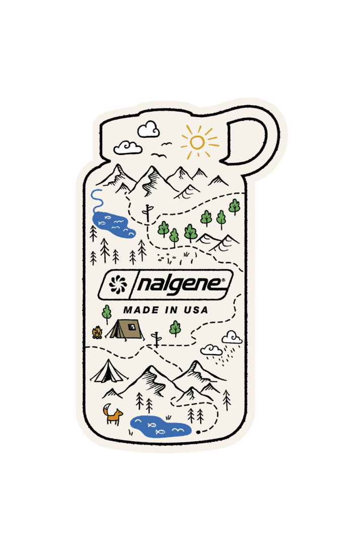 Nalgene Bottle Map Sticker X2